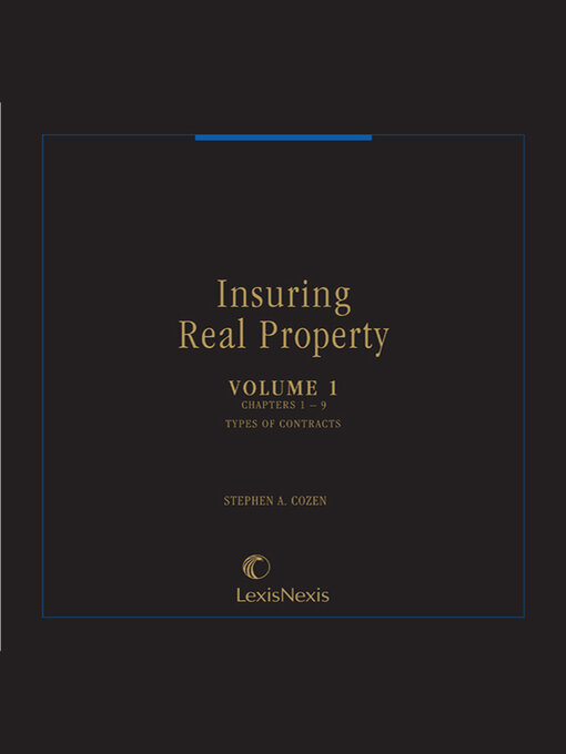 Title details for Insuring Real Property by Stephen A. Cozen - Wait list